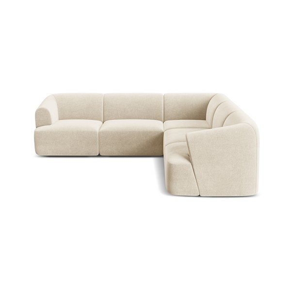 Béžová sametová rohová pohovka Campi – Cosmopolitan Design-image-3