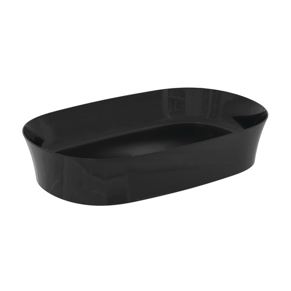 Leskle černé keramické umyvadlo 60x38 cm Ipalyss – Ideal Standard