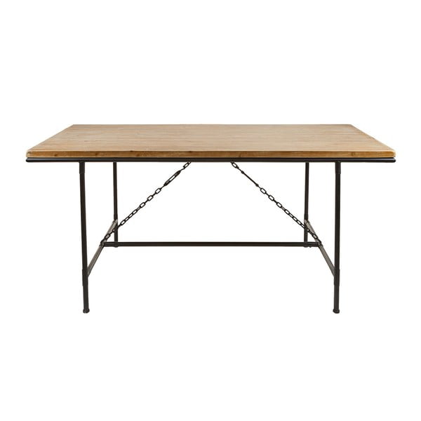 Jídelní stůl z laminovaného smrkového dřeva a železa Santiago Pons Curve