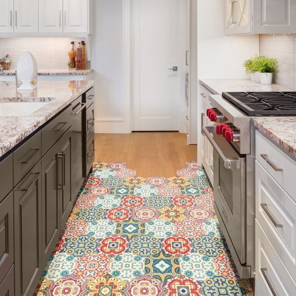 Sada 10 samolepek na podlahu Ambiance Floor Stickers Hexagons Lorena, 40 x 90 cm-image-1