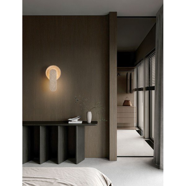 Béžové kamenné LED nástěnné svítidlo Mavis – Nova Luce-image-2