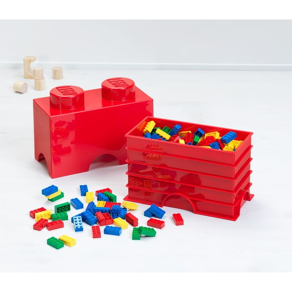Červený úložný dvojbox LEGO®-image-2