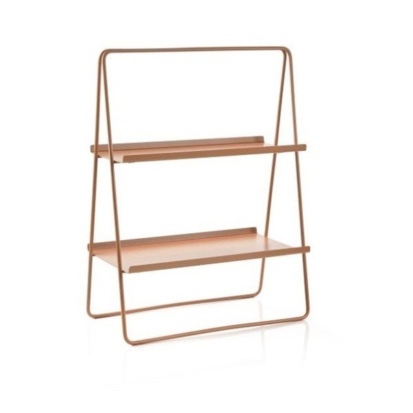 Jantarově oranžová ocelová stojící police Zone A-Table Amber