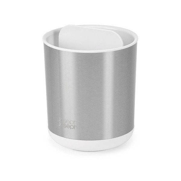 Kelímek na zubní kartáčky z nerezové oceli ve stříbrné barvě Duo Steel – Joseph Joseph