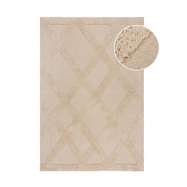 Béžový bavlněný koberec 120x170 cm Tessa Diamond – Flair Rugs