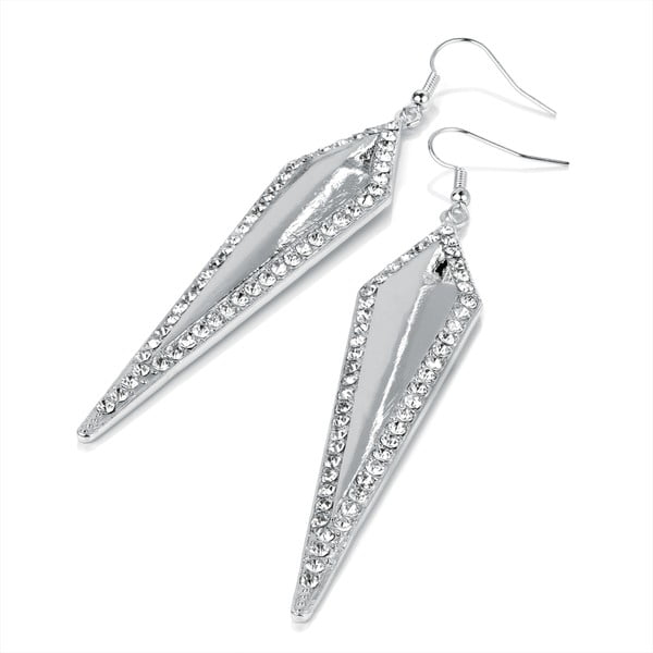 Náušnice Crystal Silver Triangle