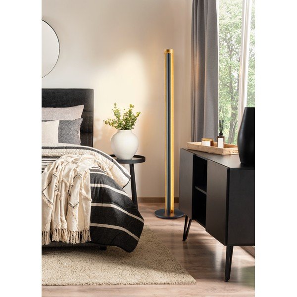 Černá LED stmívatelná stojací lampa (výška 142,5 cm) Texel – Trio-image-1