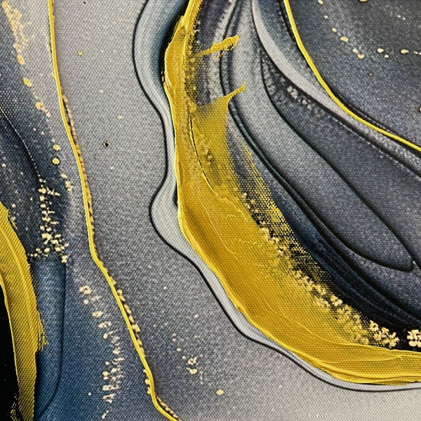 Obraz s ručně malovanými prvky s rámem/na plátně 70x100 cm Sky – Styler-image-2