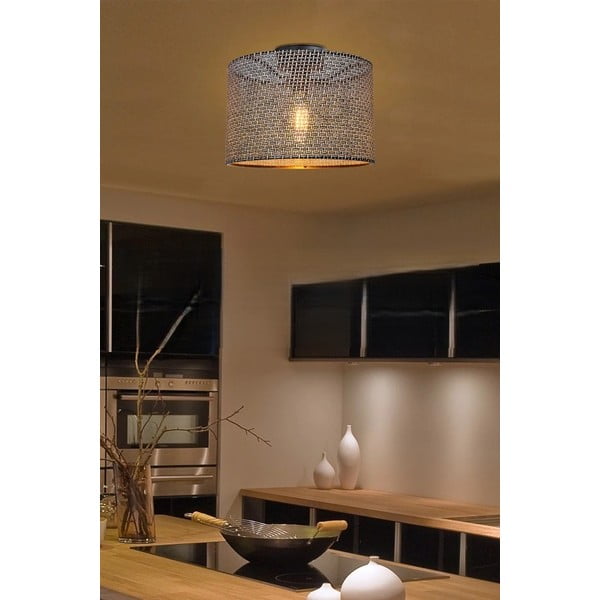 Šedé stropní svítidlo s textilním stínidlem ø 38 cm Goza – Squid Lighting-image-1