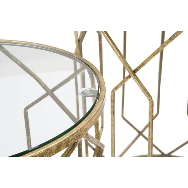 Kulaté odkládací stolky v sadě 2 ks se skleněnou deskou ø 42 cm Tunisi – Mauro Ferretti-image-4