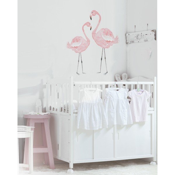 Nástěnná samolepka Dekornik Flamingos, 55 x 55 cm-image-1