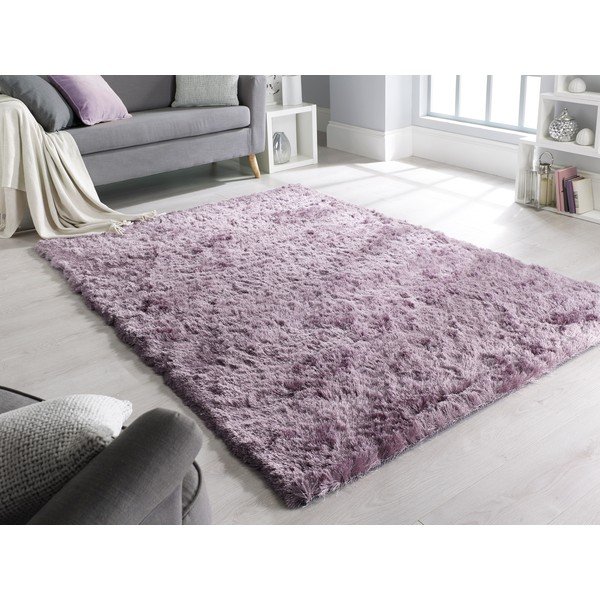 Fialový běhoun Flair Rugs Shadow, 75 x 150 cm-image-1