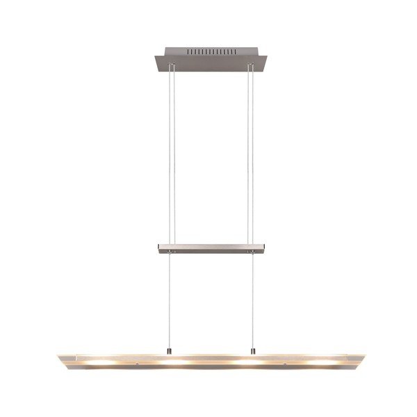 Šedé LED závěsné svítidlo se skleněným stínidlem Milos – Reality