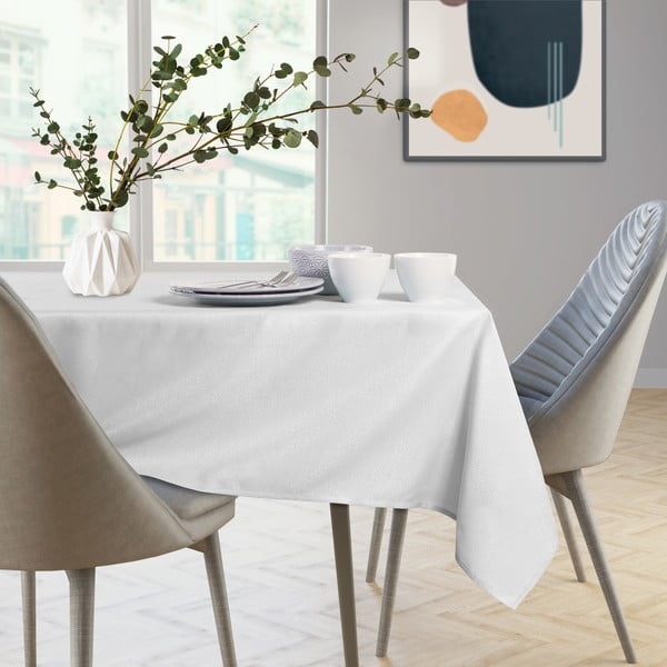 Bílý ubrus v kruhovém tvaru AmeliaHome Empire White Round, ⌀ 130 cm-image-4
