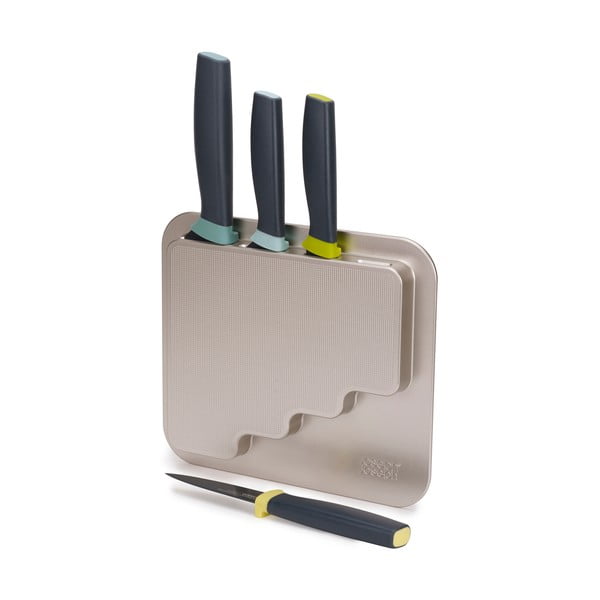 Sada 4 ks nožů se stojanem z nerezové oceli DoorStore™ – Joseph Joseph-image-1