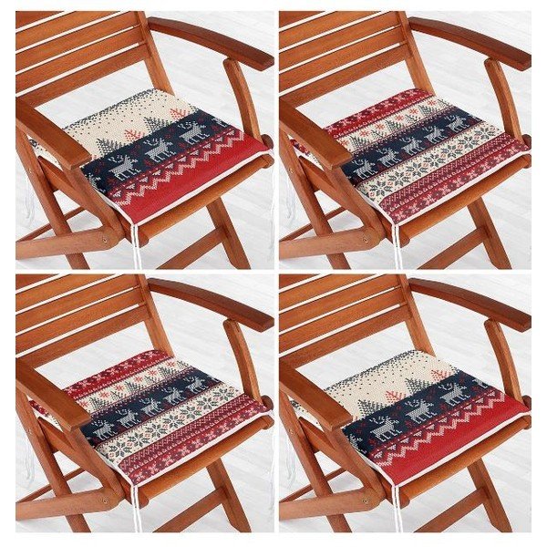 Podsedáky v sadě 4 ks s vánočním motivem 40x40 cm Christmas Sweater – Mila Home