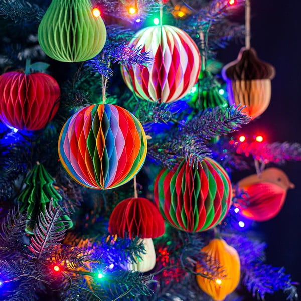 Papírová závěsná dekorace Honeycomb Apple – Sass & Belle-image-2