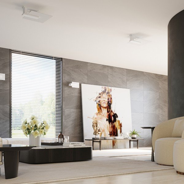 Bílé stropní svítidlo se skleněným stínidlem 40x47.5 cm Parola – Sollux-image-2