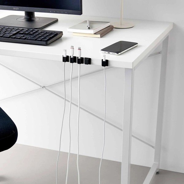 Černé kovové organizéry v sadě 5 ks na kabely Smart – YAMAZAKI-image-2