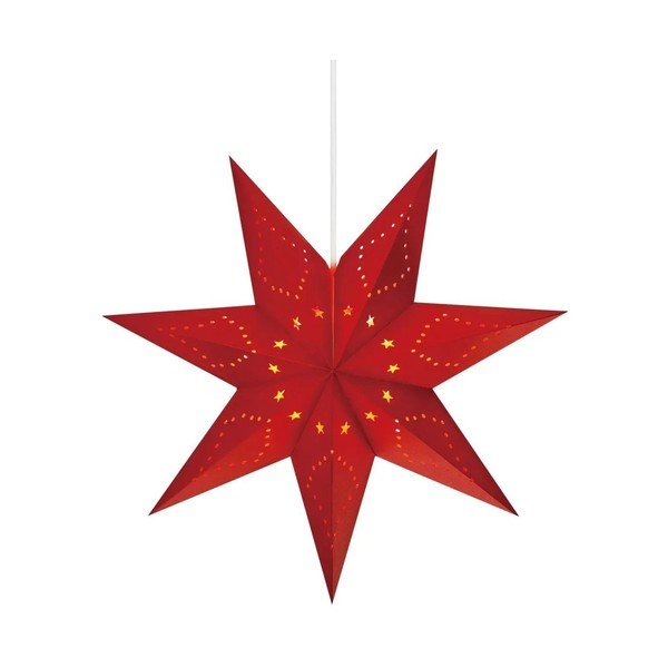 Červená závěsná vánoční světelná dekorace Saturnus – Markslöjd