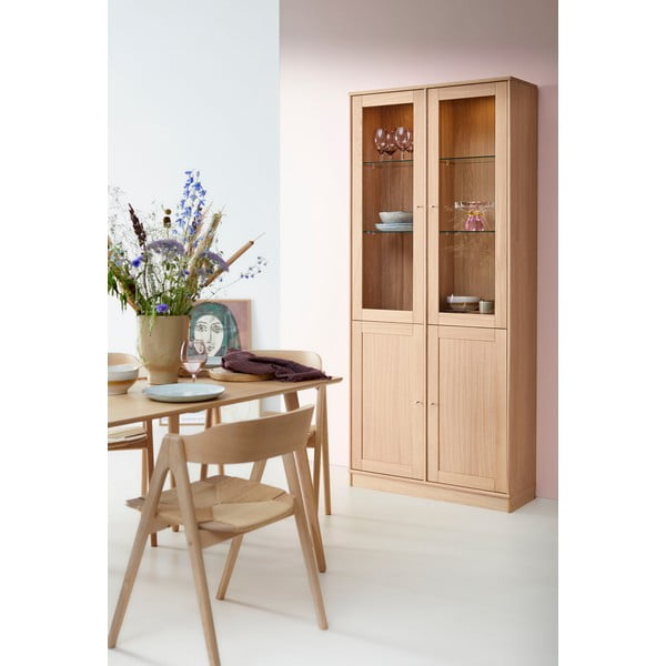 Vitrína s osvětlením v dekoru dubu 89x199 cm Mistral - Hammel Furniture-image-1