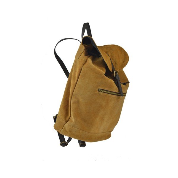 Koňakově hnědý kožený batoh Chicca Borse Inna-image-2