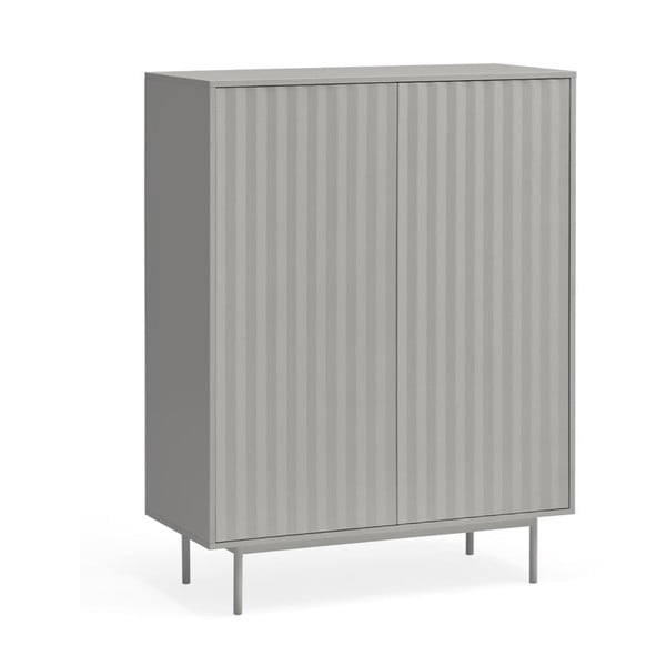 Šedá vysoká komoda 97x130 cm Sierra – Teulat-image-2