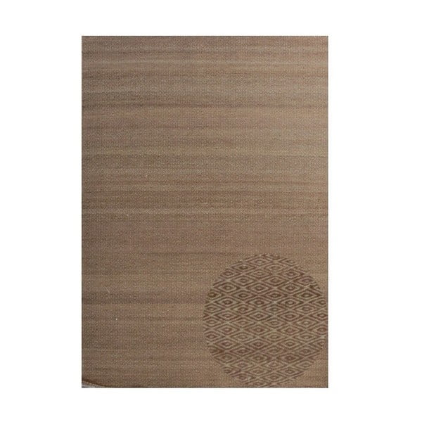 Vlněný koberec Kyla Brown, 80x160 cm