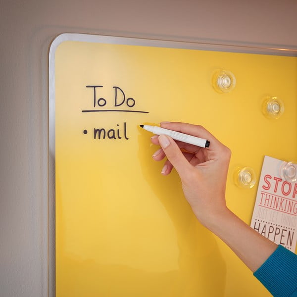 Žlutá skleněná magnetická tabule Leitz Cosy, 80 x 60 cm-image-4