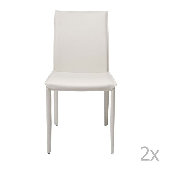 Sada 2 bílých jídelních židlí Kare Design Milano