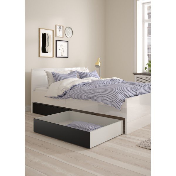 Černé šuplíky pod postel v sadě 2 ks Naia – Tvilum-image-1