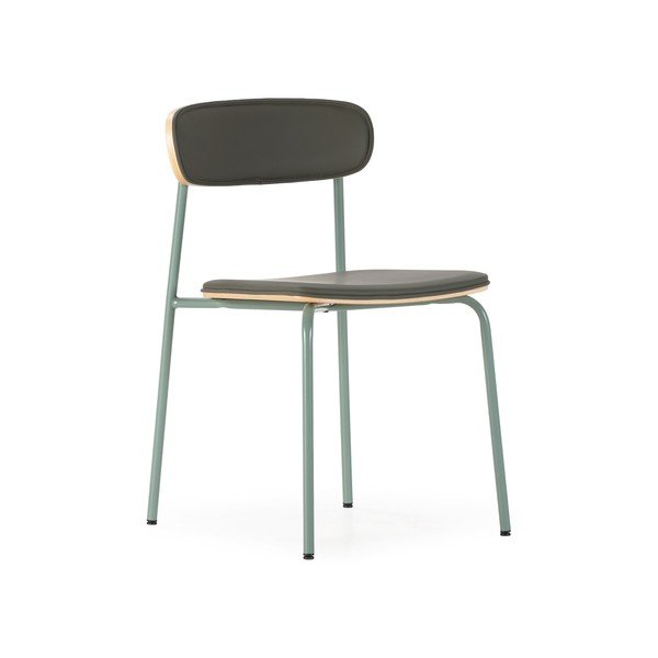 Tmavě zelené čalouněné stohovatelné jídelní židle v sadě 2 ks Saula – Marckeric