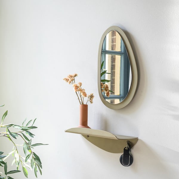 Béžová kovová police 34 cm Pipa – Spinder Design-image-1