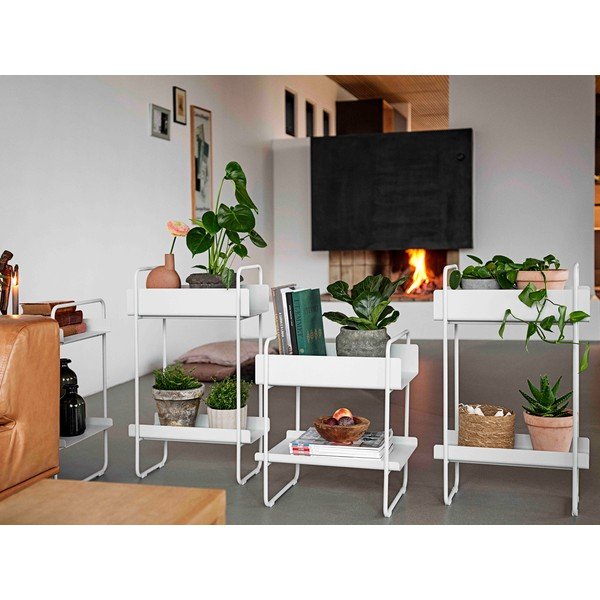 Světle šedý kovový konzolový stolek 24x48 cm A-Console – Zone-image-1
