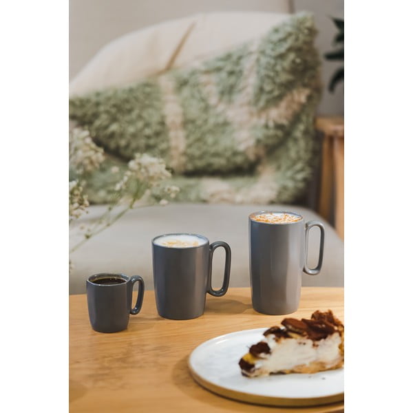 Šedé hrnky  z kameninyv sadě 2 ks 330 ml Fuori – Vialli Design-image-4