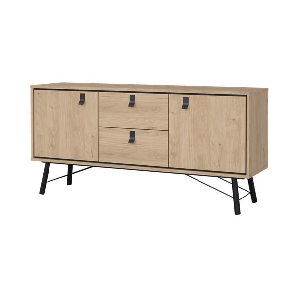 Komoda v dekoru dubu v přírodní barvě 150x72x40 cm Ry – Tvilum-image-4