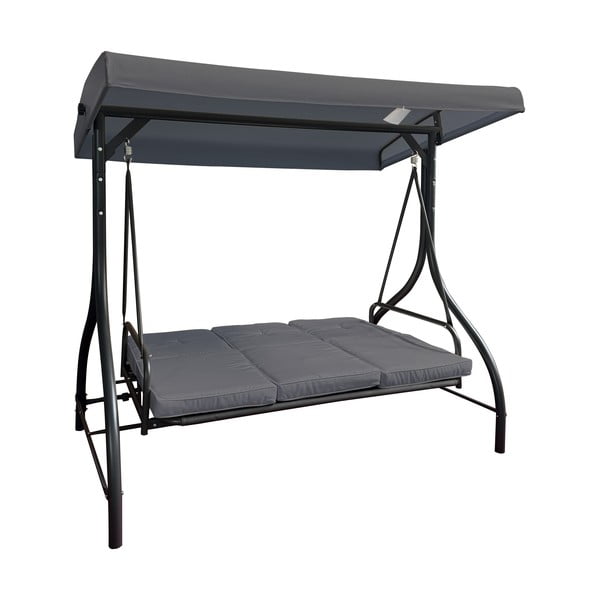 Šedá kovová zahradní houpačka Paris – Rojaplast-image-1