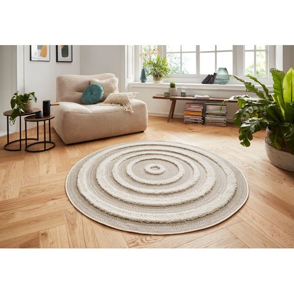 Krémový koberec Mint Rugs Handira Circle, ⌀ 160 cm-image-4