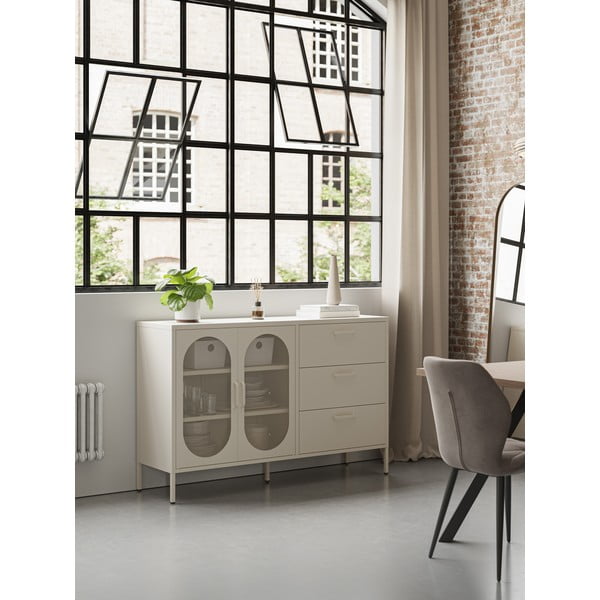 Krémová komoda 140x90 cm Diora – Marckeric-image-1