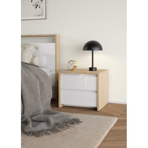 Bílý/v přírodní barvě noční stolek Next – Tvilum-image-1