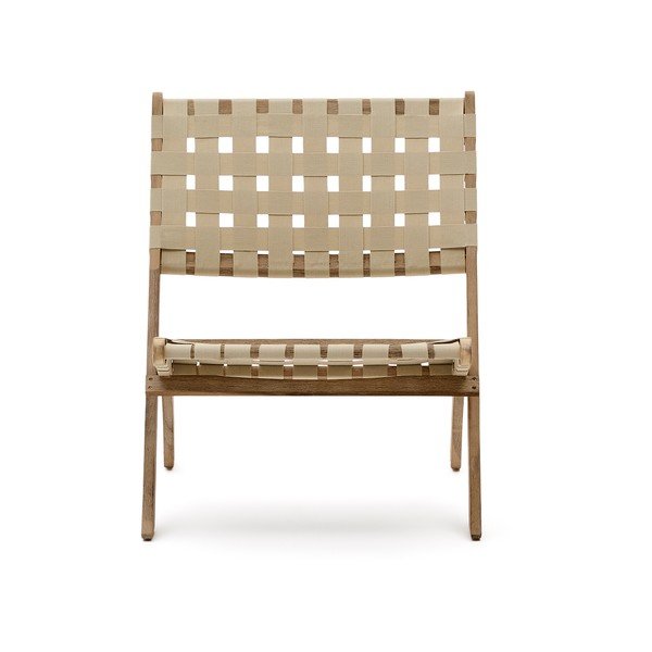 Dřevěné zahradní křeslo v přírodní barvě Chabeli – Kave Home-image-2