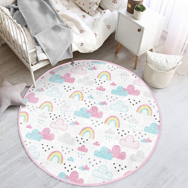 Bílý dětský koberec ø 120 cm Comfort – Mila Home-image-3