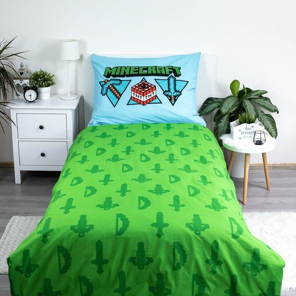 Bavlněné dětské povlečení na jednolůžko 140x200 cm Minecraft – Jerry Fabrics-image-2