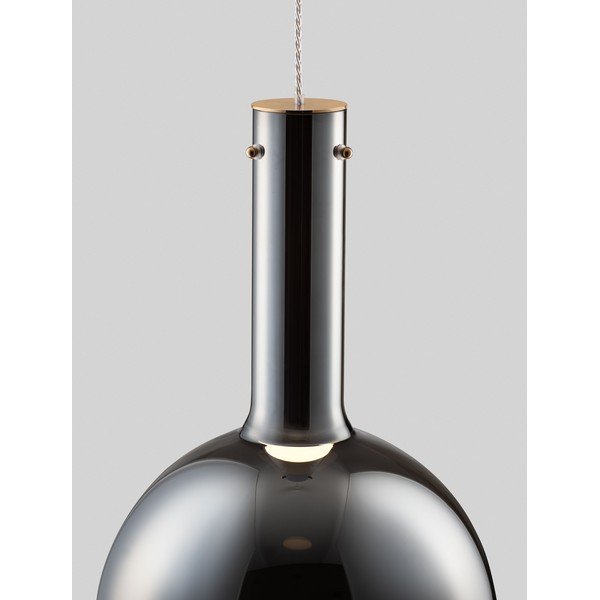 Šedé skleněné LED stmívatelné závěsné svítidlo ø 30 cm Nostos – Nova Luce-image-1