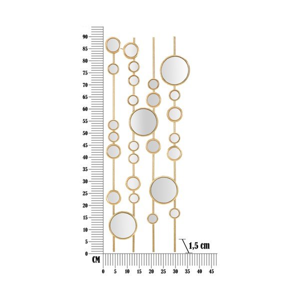 Kovová nástěnná dekorace 35.5x90 cm Small Mirros - Mauro Ferretti-image-4