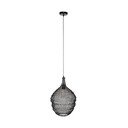 Černé závěsné svítidlo White Label Lena, ø 37 cm