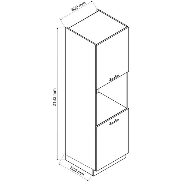 Vysoká kuchyňská skříň na vestavnou troubu (šířka 60 cm) Aden – STOLKAR-image-2