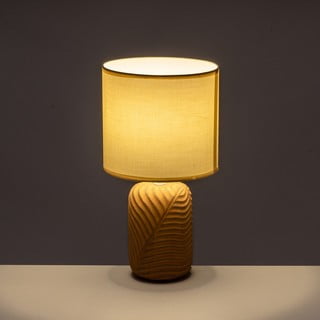 Stolní lampa v krémovo-cihlové barvě s textilním stínidlem (výška 39 cm) – Casa Selección