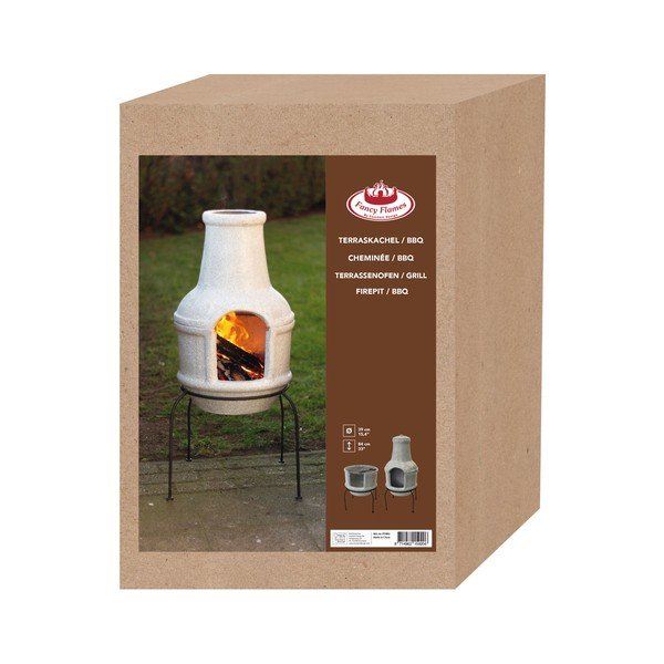 Keramické krbové ohniště na podstavci Esschert Design BBQ, malé-image-2