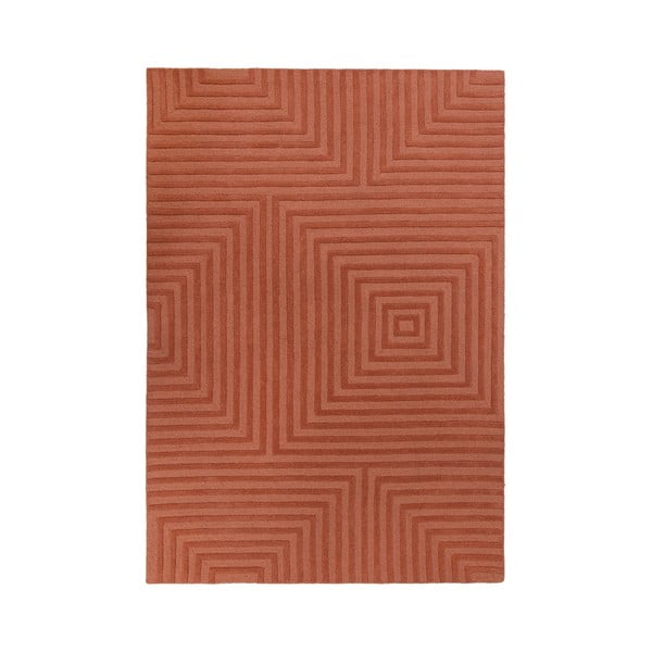 Oranžový vlněný koberec Flair Rugs Estela, 160 x 230 cm